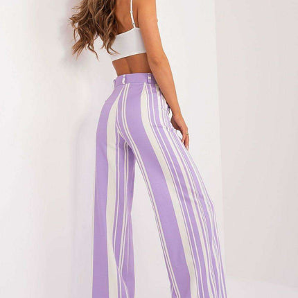 Elegant Striped Wide Leg Trousers For Women Italian Moda - Très Elite