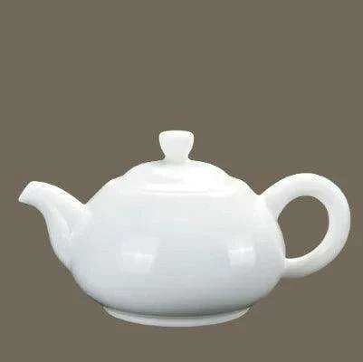 Elegant Suet Jade Porcelain Xishi Kungfu Tea Set with Side Handle Teapot - Très Elite