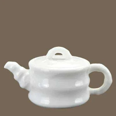Elegant Suet Jade Porcelain Xishi Kungfu Tea Set with Side Handle Teapot - Très Elite