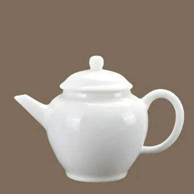 Elegant Suet Jade Porcelain Xishi Kungfu Tea Set with Side Handle Teapot - Très Elite