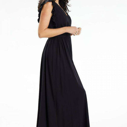 Elegant Summer Envelope Maxi Dress with Ruffled Details - Très Elite