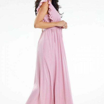 Elegant Summer Envelope Maxi Dress with Ruffled Details - Très Elite