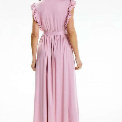 Elegant Summer Envelope Maxi Dress with Ruffled Details - Très Elite