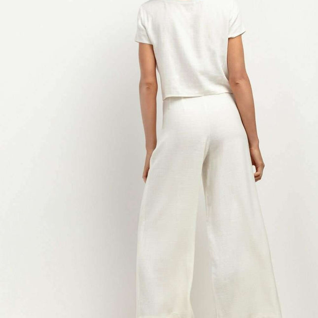 Elegant Summer Linen Blend Trousers for Women