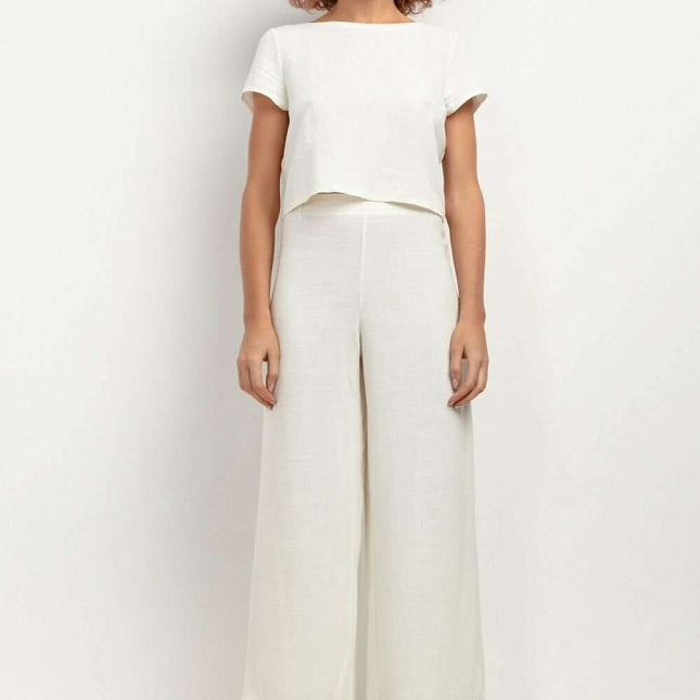 Elegant Summer Linen Blend Trousers for Women