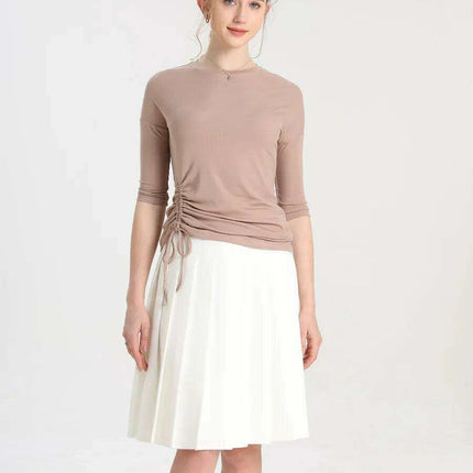 Elegant Summer Modal Tee - Cozy 3/4 Sleeve Women's Top - Très Elite