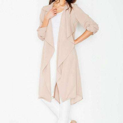 Elegant Summer Shift Dress with Unique Envelope Front and Adjustable Waist Tie - Model 60195 - Très Elite