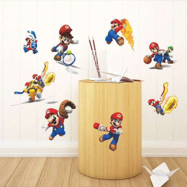 Elegant Super Mario Adventure Nursery Wall Art Decals for Modern Spaces