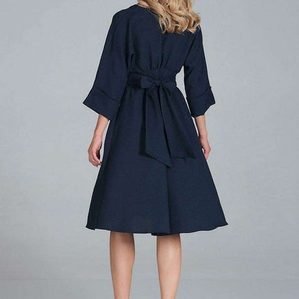 Elegant Sweetheart Kimono Midi Dress with Stylish Wide Sleeves - Très Elite
