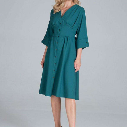 Elegant Sweetheart Kimono Midi Dress with Stylish Wide Sleeves - Très Elite