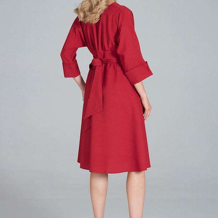 Elegant Sweetheart Kimono Midi Dress with Stylish Wide Sleeves - Très Elite