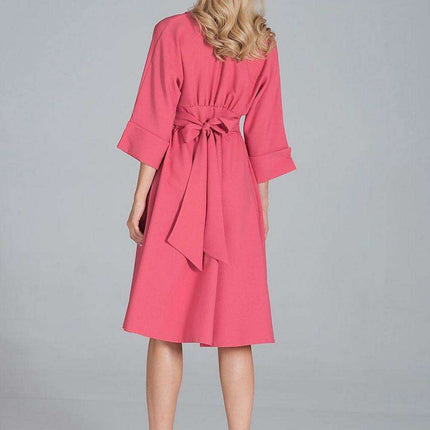 Elegant Sweetheart Kimono Midi Dress with Stylish Wide Sleeves - Très Elite