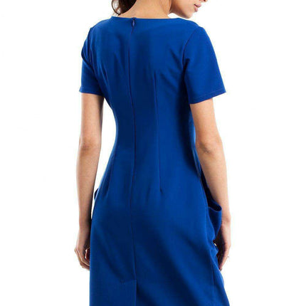 Elegant Sweetheart Neck Draped Daydress with Handy Pockets - Essential Wardrobe Piece - Très Elite