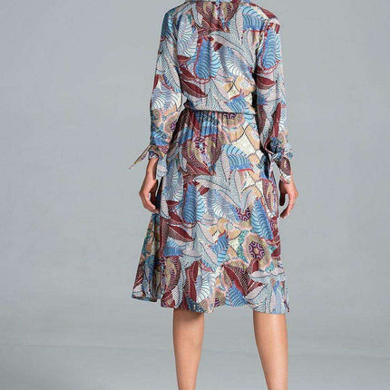 Elegant Tailored V-Neck Midi Dress with Jacket-Inspired Accents - Très Elite