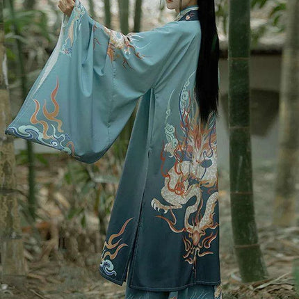 Elegant Tang Dynasty Swordsman Hanfu Outfit - Men's Cultural Performance and Cosplay Costume - Très Elite