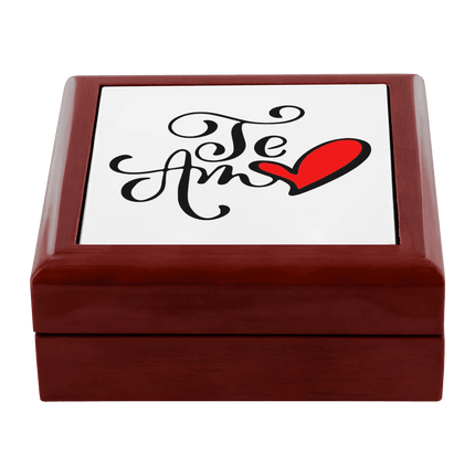 Elegant Teamo Love Wooden and Ceramic Jewelry Organizer by Maison d'Elite