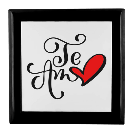 Elegant Teamo Love Wooden and Ceramic Jewelry Organizer by Maison d'Elite