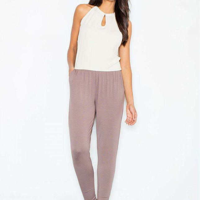 Elegant Teardrop Color-Block Suit: Chic and Flattering with Modern Elegance