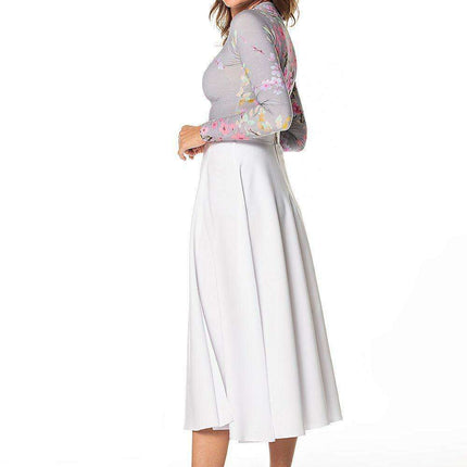 Elegant Tessita Mid-Calf Skirt with Chic Slit Detail