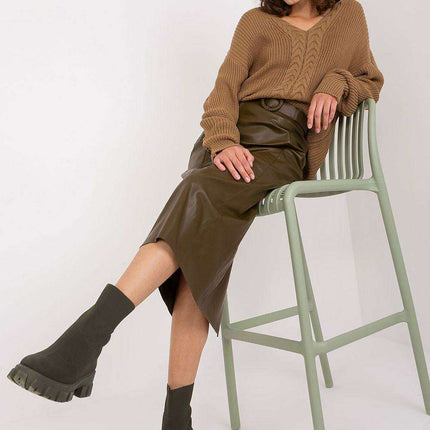 Elegant Textured V-Neck Sweater for Women