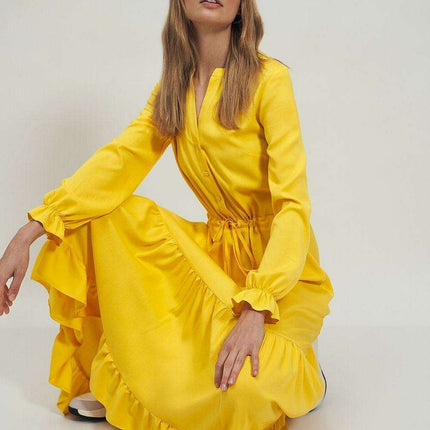 Elegant Tie Belt Midi Dress For Women In Europe Chic - Très Elite