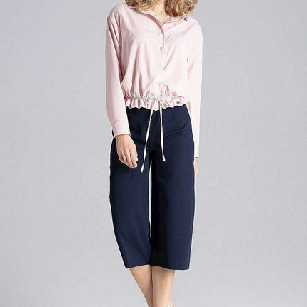 Elegant Tie-Detail Button-Up Blouse - Très Elite