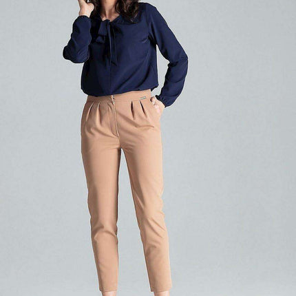 Elegant Tie-Neck Blouse with Elastic Sleeve Detail - Très Elite