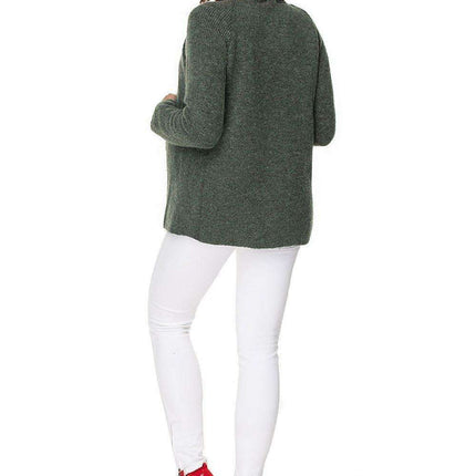 Elegant Tie-Neck Maternity Cardigan in Soft Acrylic Blend - Très Elite