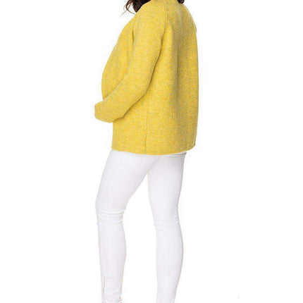 Elegant Tie-Neck Maternity Cardigan in Soft Acrylic Blend - Très Elite