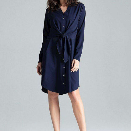 Elegant Tie-Waist Shirt Dress - Très Elite