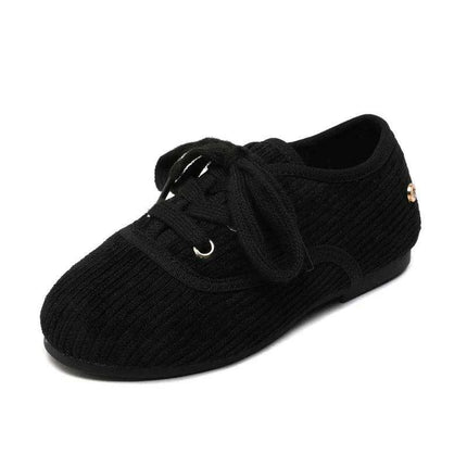 Elegant Toddler Leather Slip-Ons - Classic Black Flats and Oxford Mary Janes with Cushioned Support