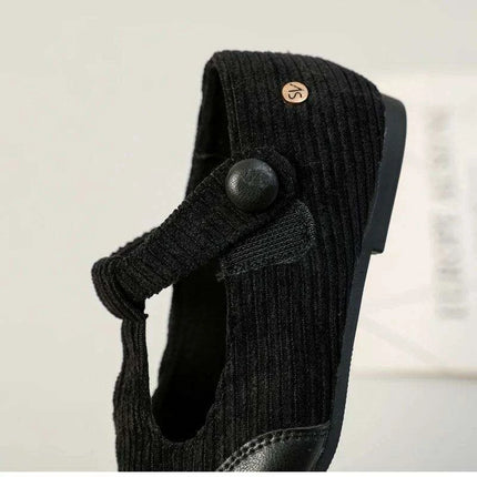 Elegant Toddler Leather Slip-Ons - Classic Black Flats and Oxford Mary Janes with Cushioned Support - Très Elite