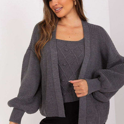 Elegant Twinset: Strapless Top with Cozy Cardigan