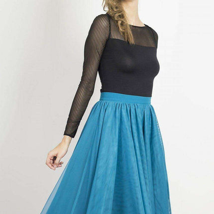 Elegant Two Layer Tulle Skirt with Adjustable Belt - Très Elite