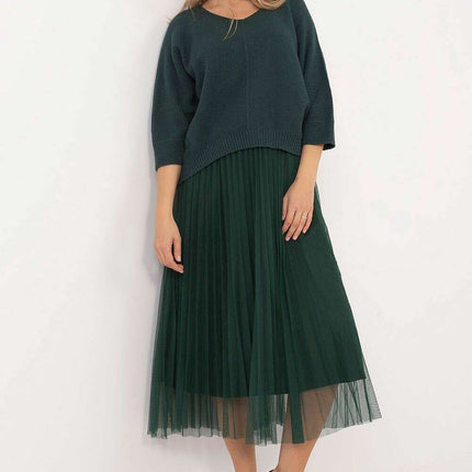 Elegant Two Piece Sweater and Midi Dress Set 202828 - Très Elite