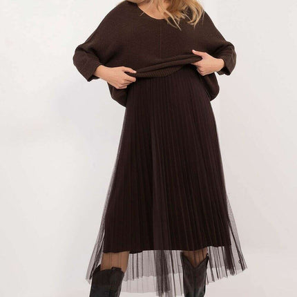 Elegant Two Piece Sweater and Midi Dress Set 202828 - Très Elite