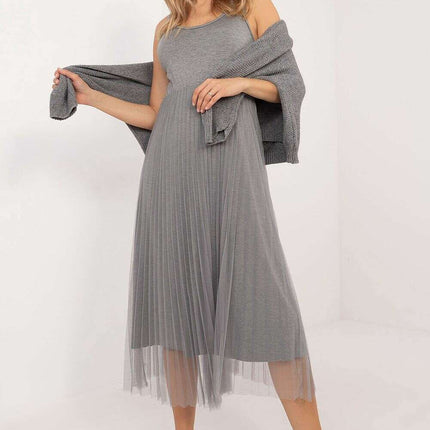 Elegant Two Piece Sweater and Midi Dress Set 202828 - Très Elite