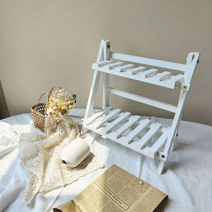Elegant Two-Tier Wooden Desk Organizer for an Organized Workspace - Très Elite