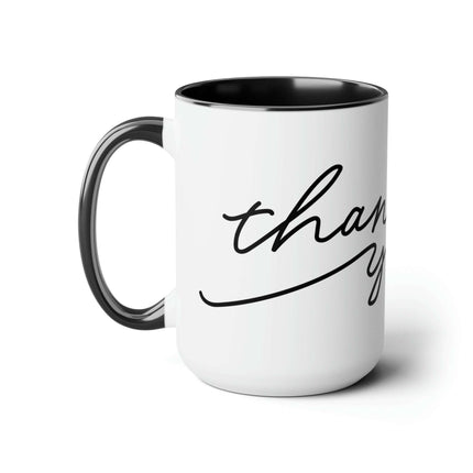 Elegant Two-Tone Ceramic Coffee Mugs - 15oz from the Elite Enigma Collection - Très Elite