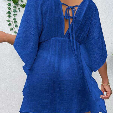 Elegant UV-Blocking Beach Cover-Up with Customizable Waist Tie - Très Elite