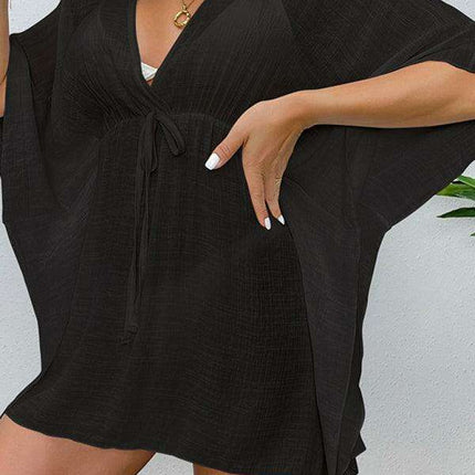 Elegant UV-Blocking Beach Cover-Up with Customizable Waist Tie - Très Elite