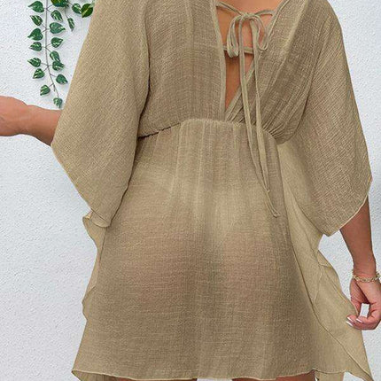 Elegant UV-Blocking Beach Cover-Up with Customizable Waist Tie - Très Elite