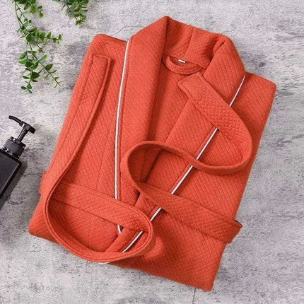 Elegant Unisex Hooded Cotton Bathrobe for Ultimate Comfort..