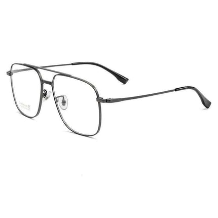 Elegant Unisex Titanium Double Beam Aviator Sunglasses for Timeless Style - Très Elite