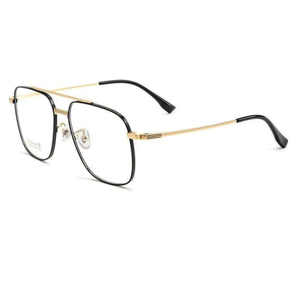 Elegant Unisex Titanium Double Beam Aviator Sunglasses for Timeless Style - Très Elite