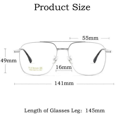 Elegant Unisex Titanium Double Beam Aviator Sunglasses for Timeless Style - Très Elite