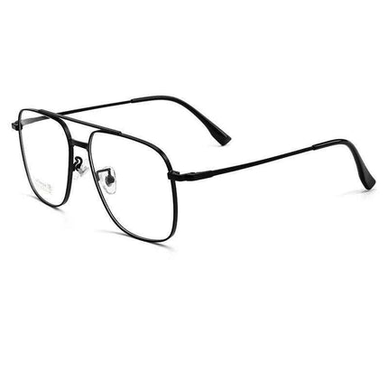 Elegant Unisex Titanium Double Beam Aviator Sunglasses for Timeless Style - Très Elite