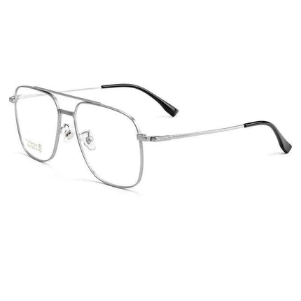 Elegant Unisex Titanium Double Beam Aviator Sunglasses for Timeless Style - Très Elite