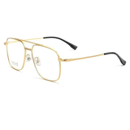 Elegant Unisex Titanium Double Beam Aviator Sunglasses for Timeless Style - Très Elite