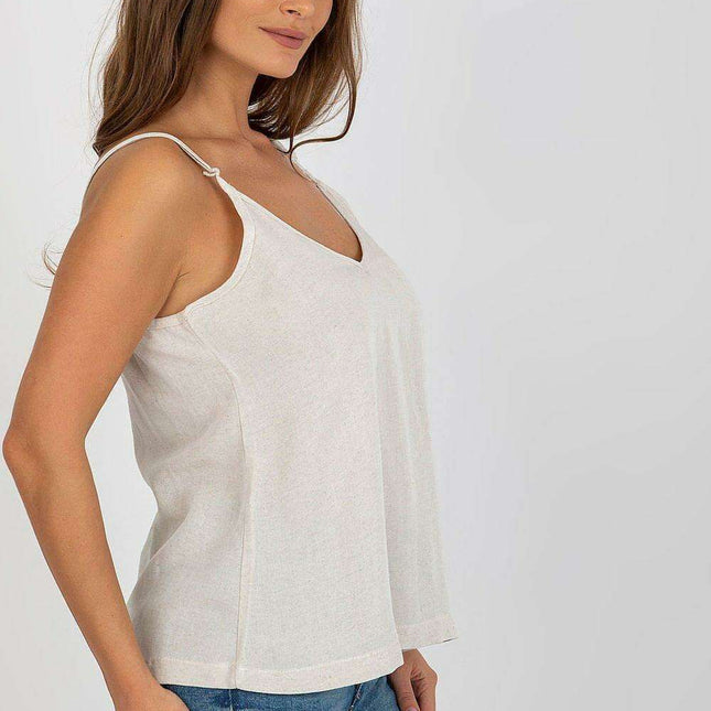 Elegant V-Neck Adjustable Tank by Top Och Bella